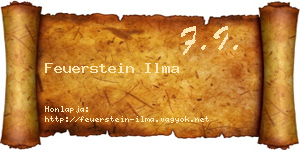 Feuerstein Ilma névjegykártya